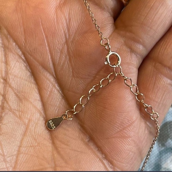 Sterling silver 925 Pendant Necklace and Earrings Set - Picture 4 of 6